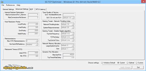 TCP Optimizer 4.1.1 Download