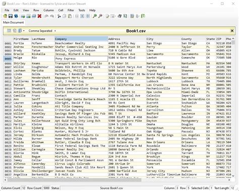 Rons CSV Editor 2023.05.19.1414
